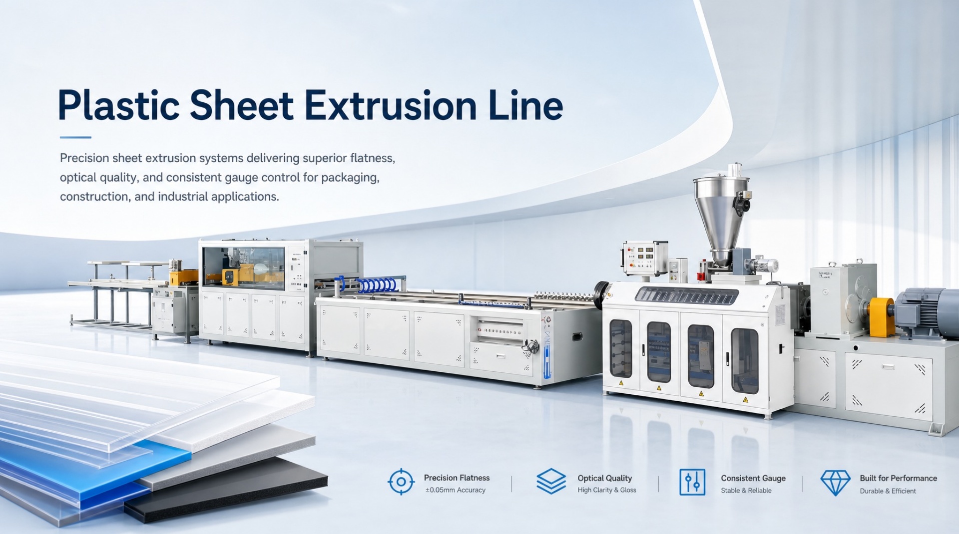 Plastic sheet extrusion line (1)