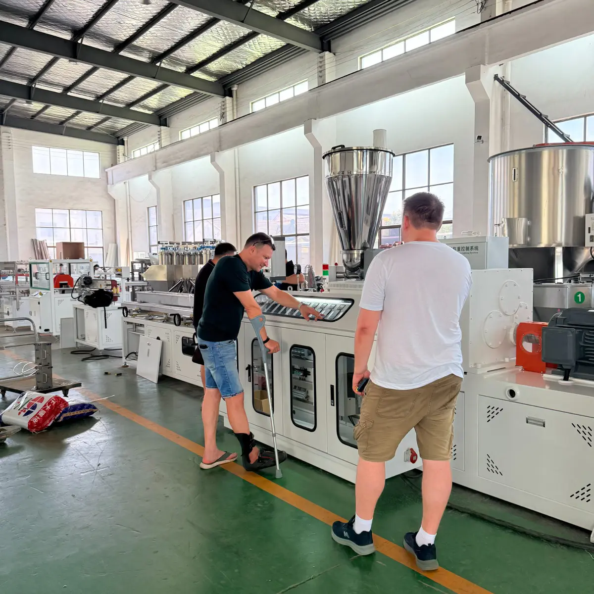 Material run test producing pipe before shipment
