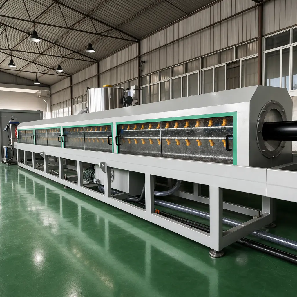spray cooling tanks for HDPE pipe extrusion line
