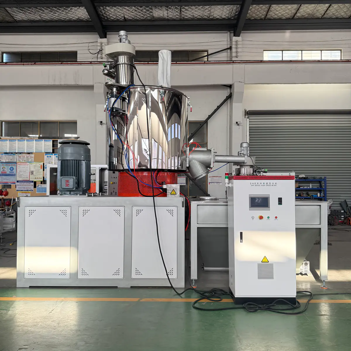 High-speed heating mixer for PVC dry blend preparation at QTech Machinery