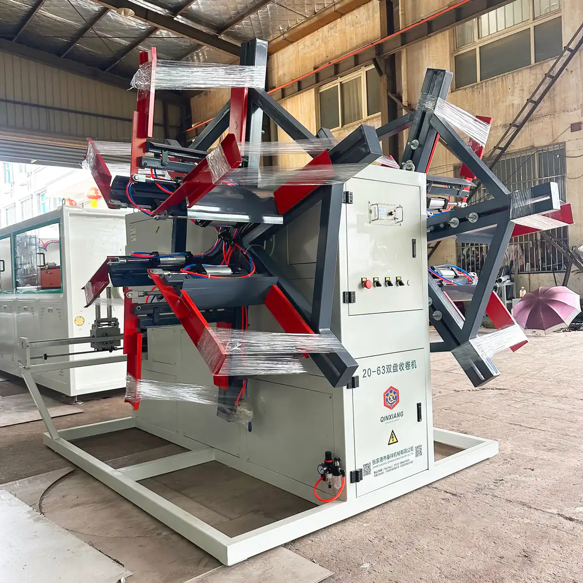 Several consecutive pipe coils produced during the repeat production check