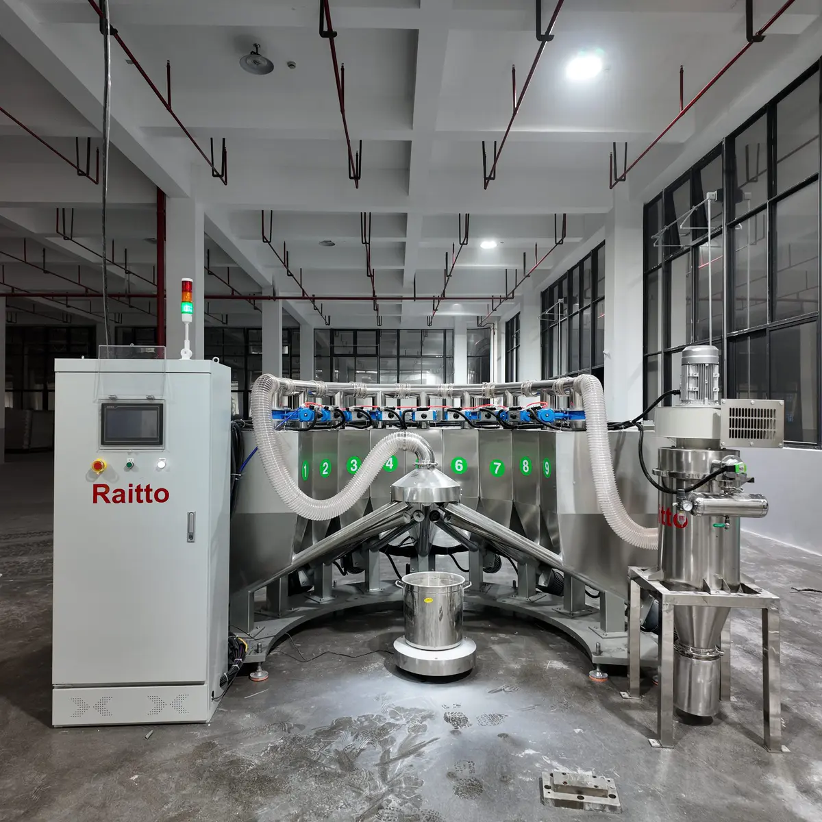 Control cabinet wiring for a multi component dosing system